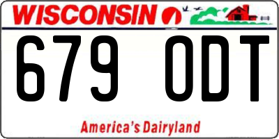 WI license plate 679ODT