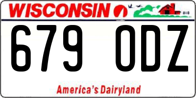 WI license plate 679ODZ