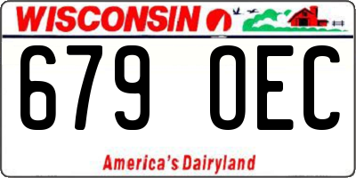 WI license plate 679OEC
