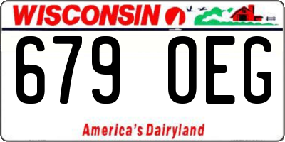WI license plate 679OEG