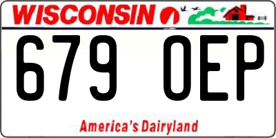 WI license plate 679OEP