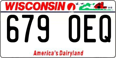 WI license plate 679OEQ