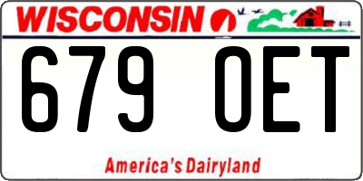 WI license plate 679OET