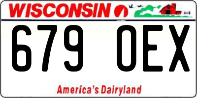 WI license plate 679OEX