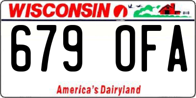 WI license plate 679OFA