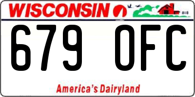 WI license plate 679OFC