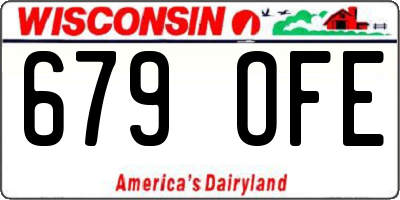 WI license plate 679OFE