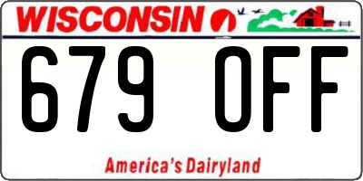 WI license plate 679OFF