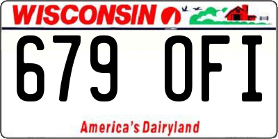 WI license plate 679OFI