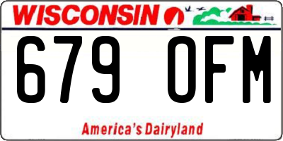 WI license plate 679OFM