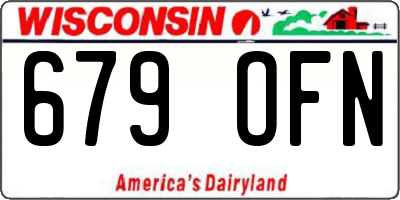 WI license plate 679OFN
