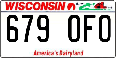 WI license plate 679OFO