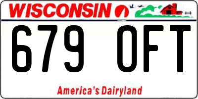 WI license plate 679OFT