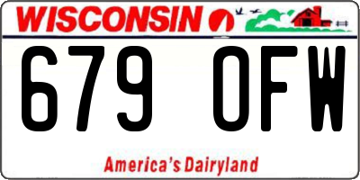 WI license plate 679OFW