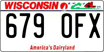 WI license plate 679OFX