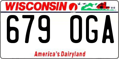 WI license plate 679OGA