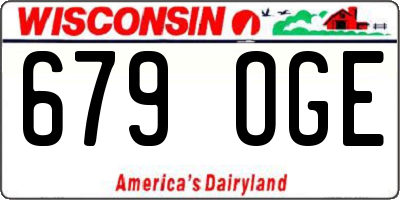 WI license plate 679OGE