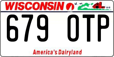 WI license plate 679OTP