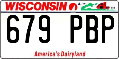 WI license plate 679PBP