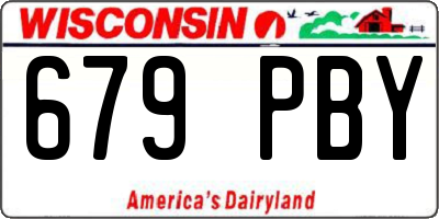 WI license plate 679PBY