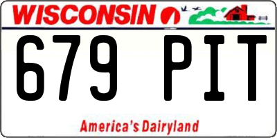 WI license plate 679PIT