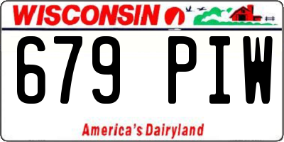 WI license plate 679PIW