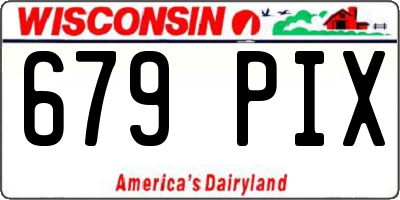 WI license plate 679PIX