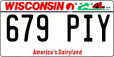WI license plate 679PIY