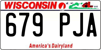 WI license plate 679PJA