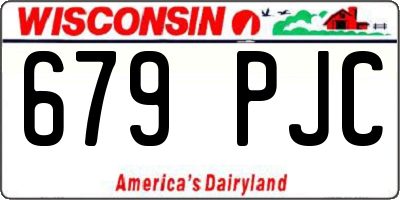 WI license plate 679PJC
