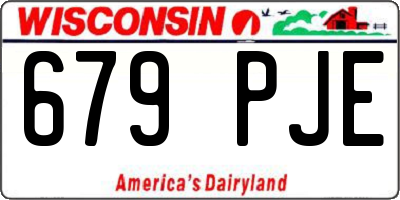 WI license plate 679PJE