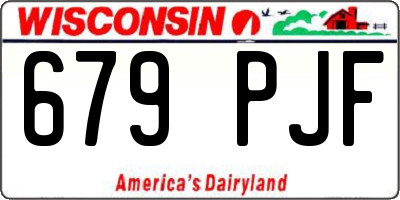 WI license plate 679PJF
