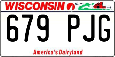 WI license plate 679PJG