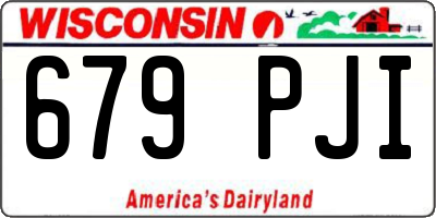 WI license plate 679PJI