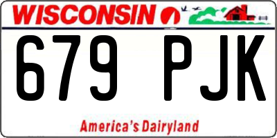 WI license plate 679PJK