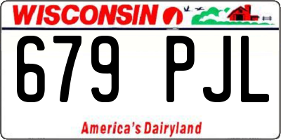 WI license plate 679PJL