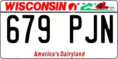 WI license plate 679PJN
