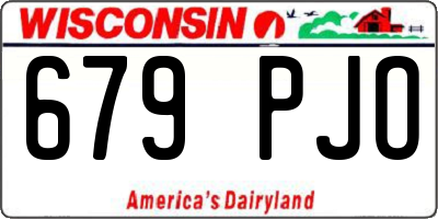 WI license plate 679PJO