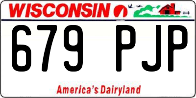 WI license plate 679PJP