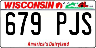 WI license plate 679PJS