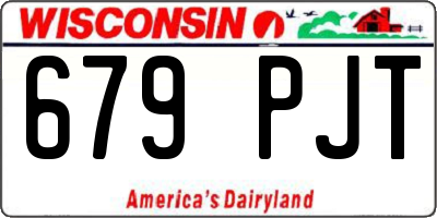 WI license plate 679PJT
