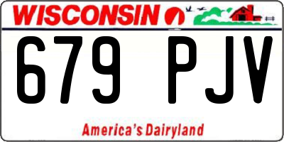 WI license plate 679PJV