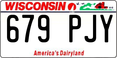 WI license plate 679PJY