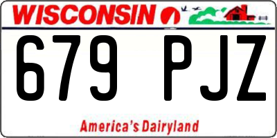 WI license plate 679PJZ