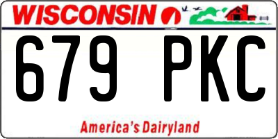 WI license plate 679PKC