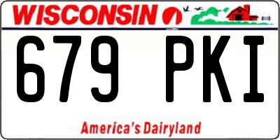 WI license plate 679PKI