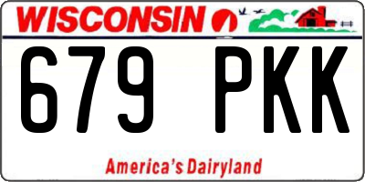 WI license plate 679PKK