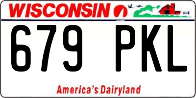 WI license plate 679PKL