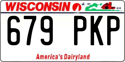 WI license plate 679PKP
