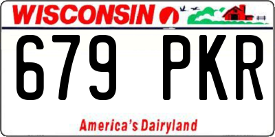 WI license plate 679PKR